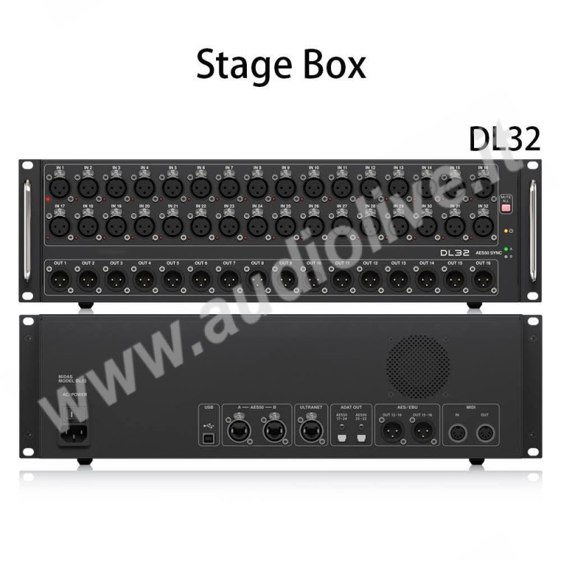 MIDAS DL32 / Interfaz - Caja de escenario